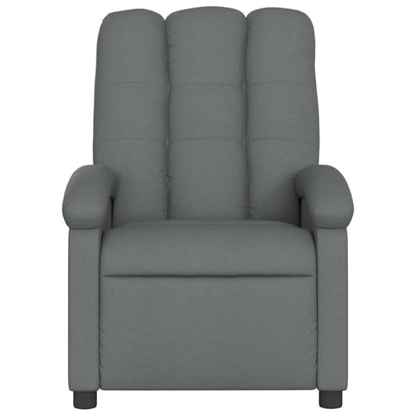 vidaXL Massagefåtölj mörkgrå tyg