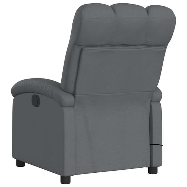 vidaXL Massagefåtölj mörkgrå tyg