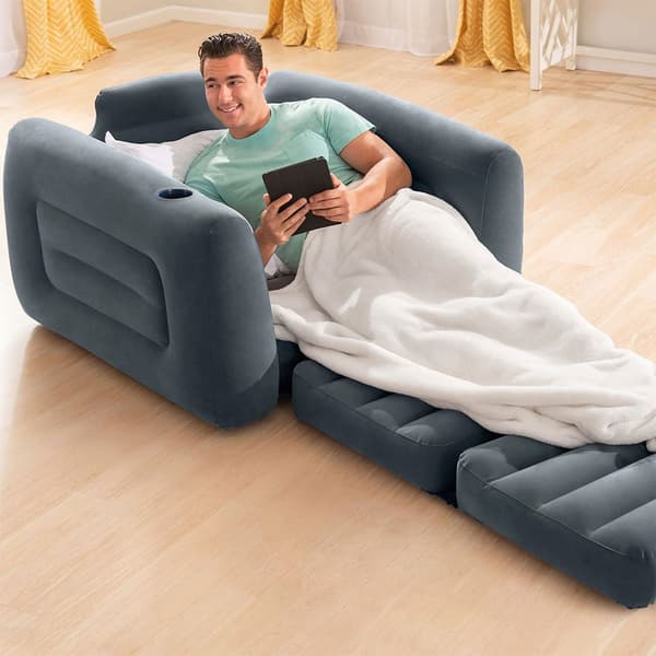 Intex 2 1 1 Oppustelig Stol Seng Grå 117 x 224 x 66 cm