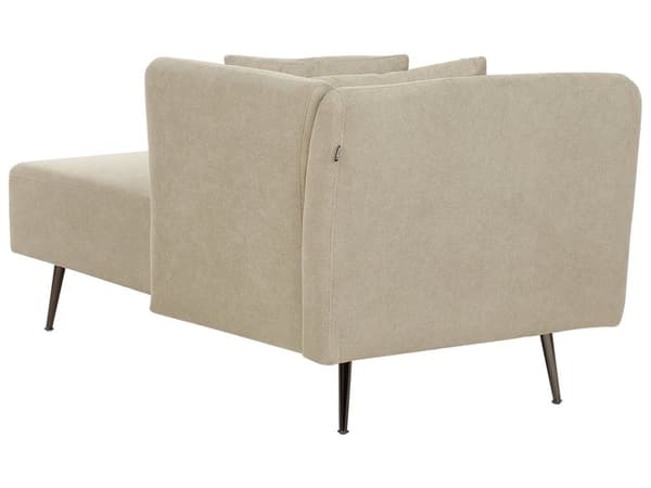 Sjeselong Beige Polyester Venstrevendt Dekorative puter Metallben Moderne design Stue