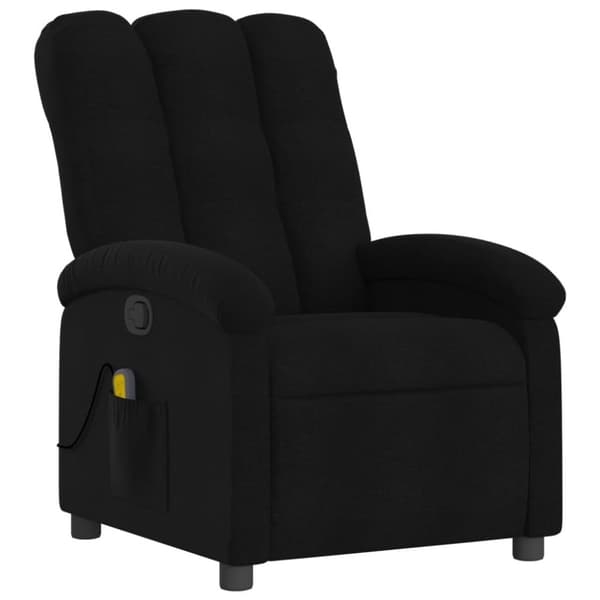 vidaXL Massagefåtölj svart tyg