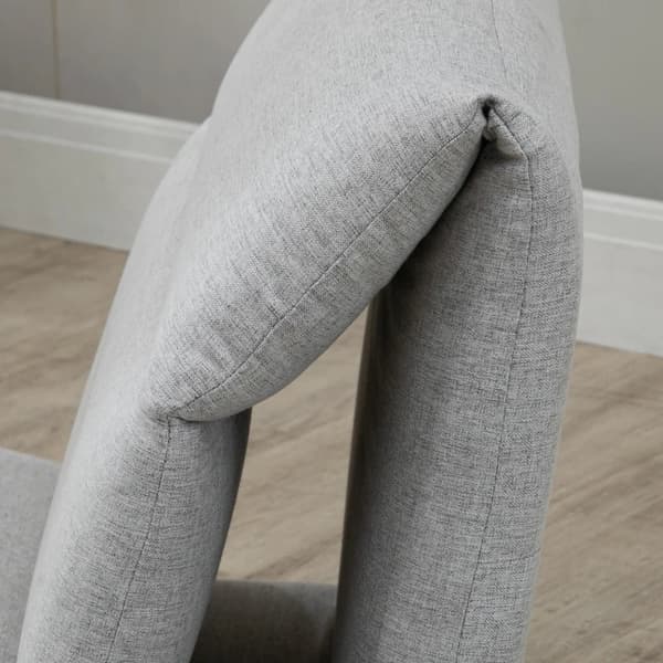Rootz gulvstol - gæstemadras - 5 niveauer - loungestol - tyk polstring - linnedlook - åndbart ydre materiale - robust stålstel - lysegrå - 72W x 71D x