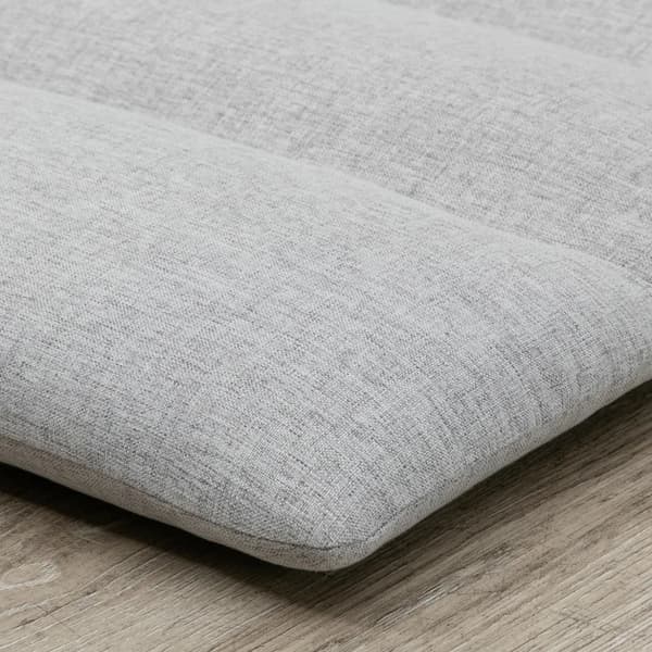 Rootz gulvstol - gæstemadras - 5 niveauer - loungestol - tyk polstring - linnedlook - åndbart ydre materiale - robust stålstel - lysegrå - 72W x 71D x