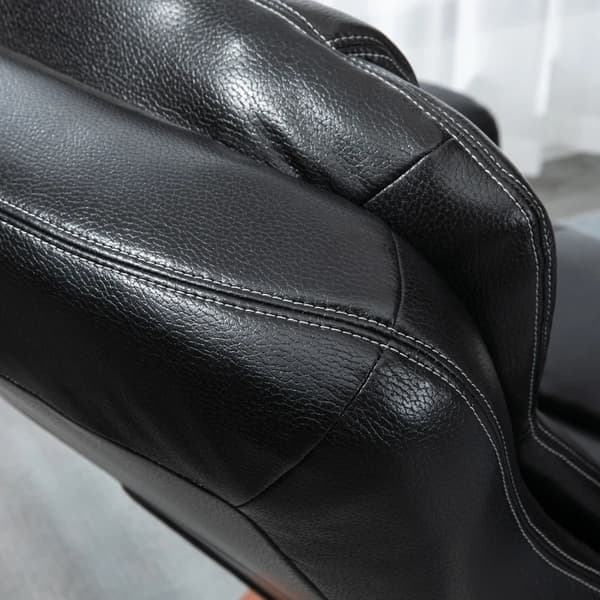 Rootz Relax Chair med Ottoman - Liggstol - 360° roterande - Justerbart ryggstöd - Svart + Brun - 94Lx98Wx104Hcm