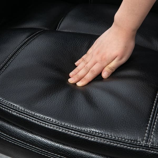 Rootz Relax Chair med Ottoman - Liggstol - 360° roterande - Justerbart ryggstöd - Svart + Brun - 94Lx98Wx104Hcm
