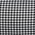 Miniatyrbillede 6 af 6: Rootz Lænestol - Retro Design - Accent Stol - Houndstooth-mønster - Linned Polyester - Træelementer - Fjederkerne - Sort + Hvid - 72L x 81,5W x 87,5H
