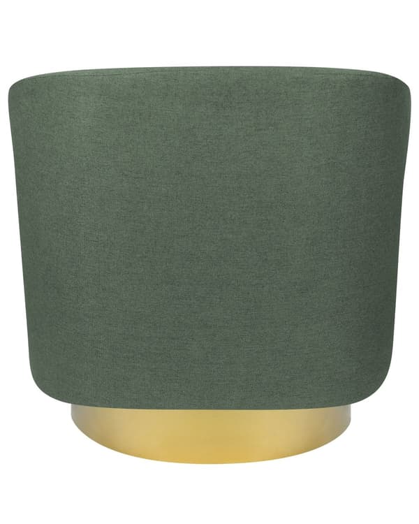 Lænestol Lysegrå Boucle Stof Blød Nubby Guld Base Drejelig 360° Retro Glamourøs Art Deco Stil