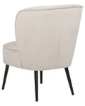 Miniatyrbilde 5 av 8: Lenestol Taupe Fløyel Metallben Uten armlener Moderne design Hvilestol Stue Soverom