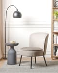 Miniatyrbilde 2 av 8: Lenestol Taupe Fløyel Metallben Uten armlener Moderne design Hvilestol Stue Soverom