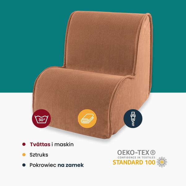 MeowBaby® Sits i Corduroy, Cordstol, Sammetstol, Arm Chairs, Recliners & Sleeper Chairs