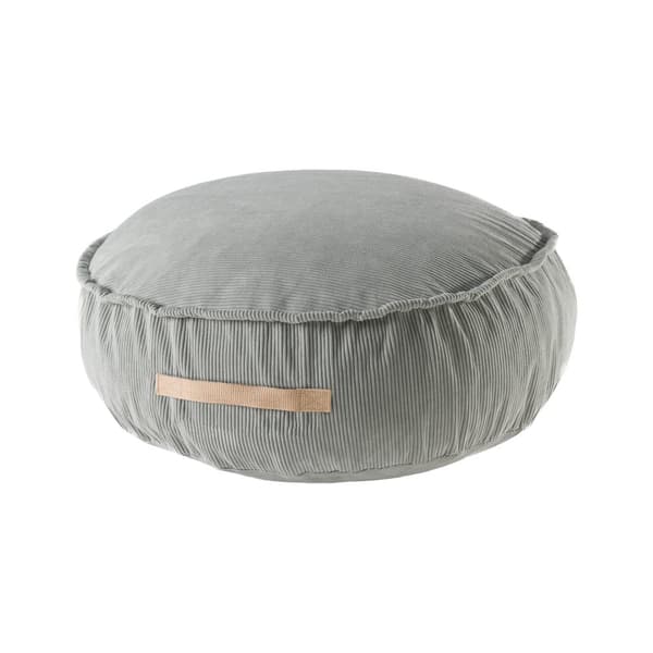 MeowBaby® Rund sittpuff i manchester, Arm Chairs, Recliners & Sleeper Chairs grå