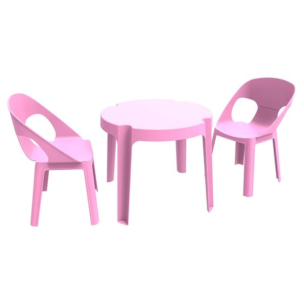 Garbar Bord Och Rita 2 Stolar Uppsättning Rosa