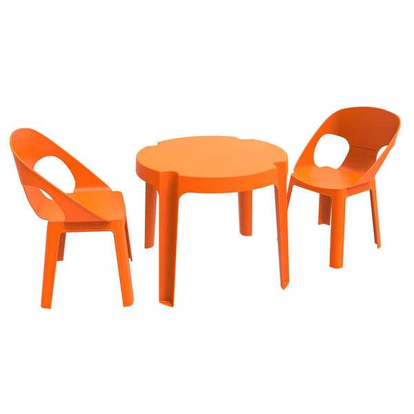 Garbar Bord Og Rita 2 Stole Sæt Orange