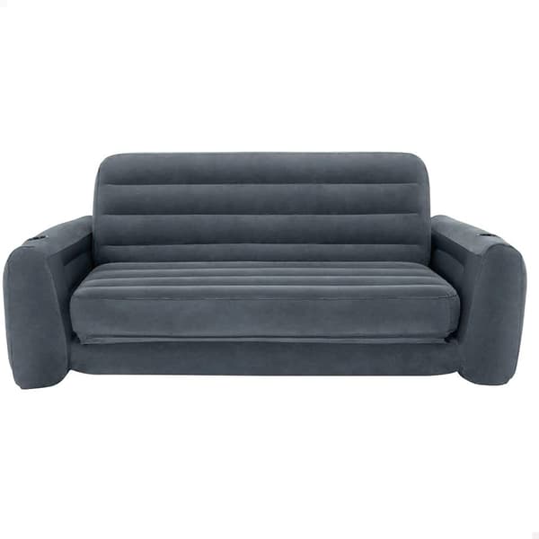 Intex 2 1 1 Uppblåsbar Bäddsoffa Grå 203 x 224 x 66 cm