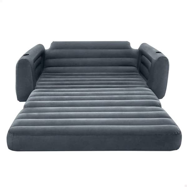 Intex 2 1 1 Uppblåsbar Bäddsoffa Grå 203 x 224 x 66 cm