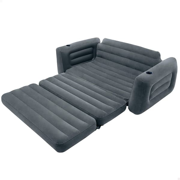 Intex 2 1 1 Uppblåsbar Bäddsoffa Grå 203 x 224 x 66 cm