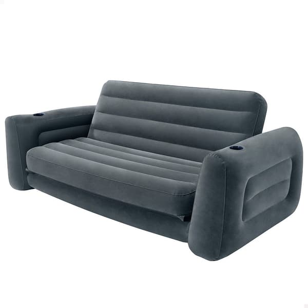 Intex 2 1 1 Uppblåsbar Bäddsoffa Grå 203 x 224 x 66 cm