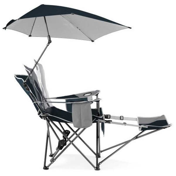 Sportbrella Hopfällbar Stol Recliner 3 Positioner Blå