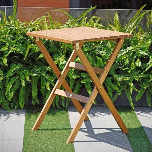 Chillvert Fsc Eucalyptus Foldebar Bord Milan 56x56 Cm Brun