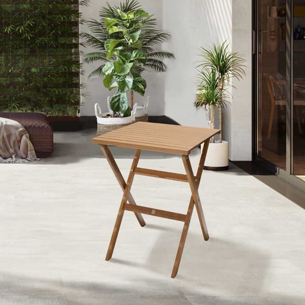 Chillvert Fsc Eucalyptus Foldebar Bord Milan 56x56 Cm Brun