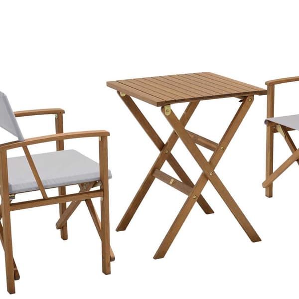 Chillvert Fsc Eucalyptus Foldebar Bord Milan 56x56 Cm Brun