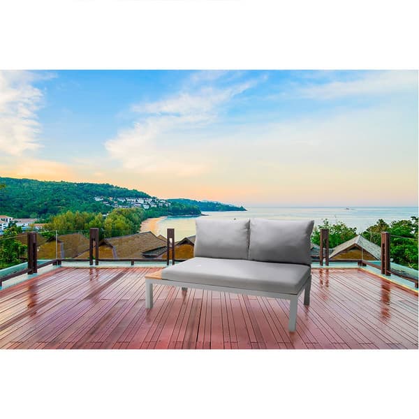 Chillvert Fsc Eukalyptus-ja Alumiinipuutarhasohva Bergamo 138.20x76.6x73 Cm Harmaa