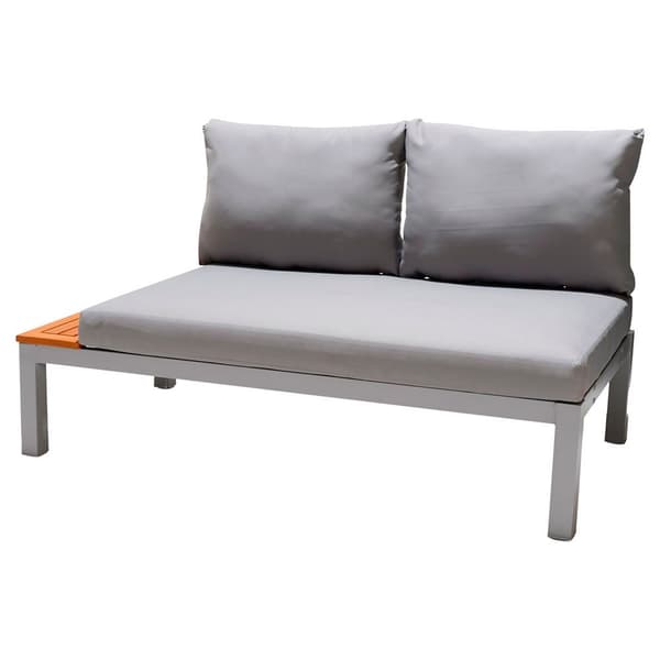 Chillvert Fsc Eukalyptus-ja Alumiinipuutarhasohva Bergamo 138.20x76.6x73 Cm Harmaa