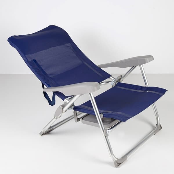 Aktive Foldestol Multi-position Aluminium Slim 61x60x89 Cm Blå 61 x 60 x 89 cm