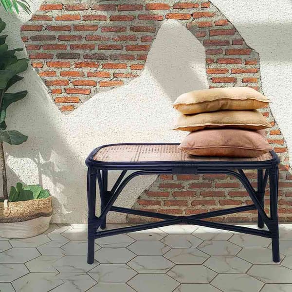 Chillvert Rottinkinen Puutarhatuoli Parma 78x37x43 Cm Musta 78x37x43 cm