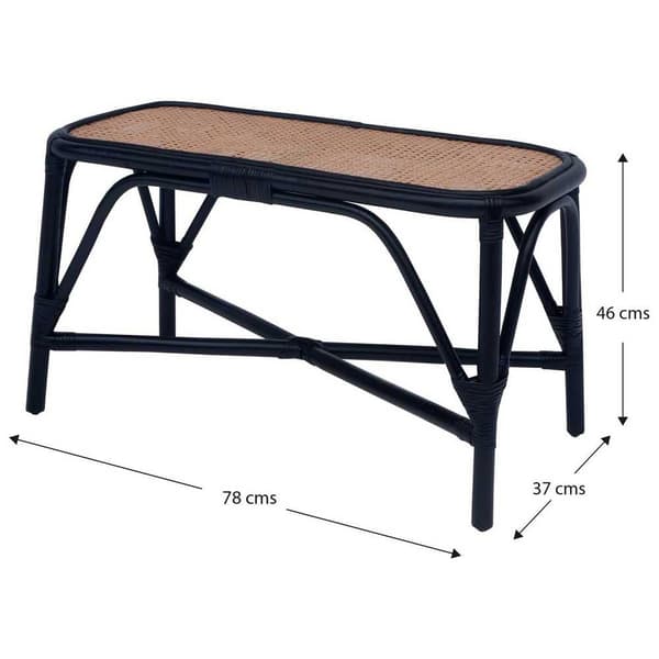Chillvert Rottinkinen Puutarhatuoli Parma 78x37x43 Cm Musta 78x37x43 cm