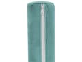 Miniatyrbilde 11 av 11: Høyrevendt sjeselong Mint Fløyelspolstring Svarte ben Oppbevaringsrom Tuftet sete Bolsterpute Glam Retro Design