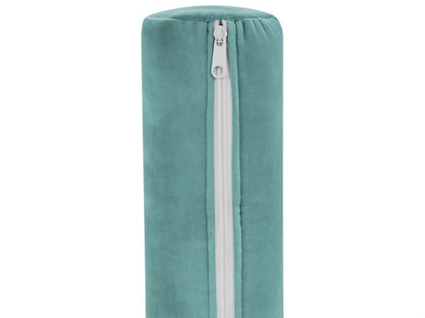 Høyrevendt sjeselong Mint Fløyelspolstring Svarte ben Oppbevaringsrom Tuftet sete Bolsterpute Glam Retro Design