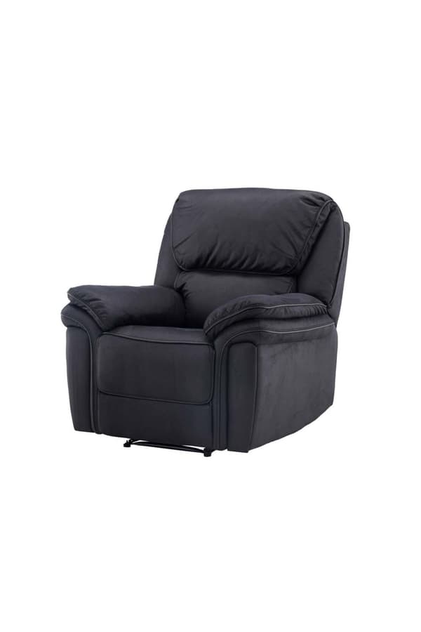 Saranda fåtölj , Recliner med fotstöd svart.