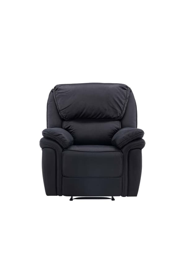 Saranda lænestol , Recliner med fodhvile sort.