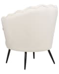 Miniatyrbilde 5 av 8: Lenestol Off-White Velvet Novelty Form Metallben Retro