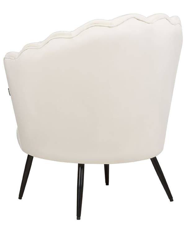 Lenestol Off-White Velvet Novelty Form Metallben Retro
