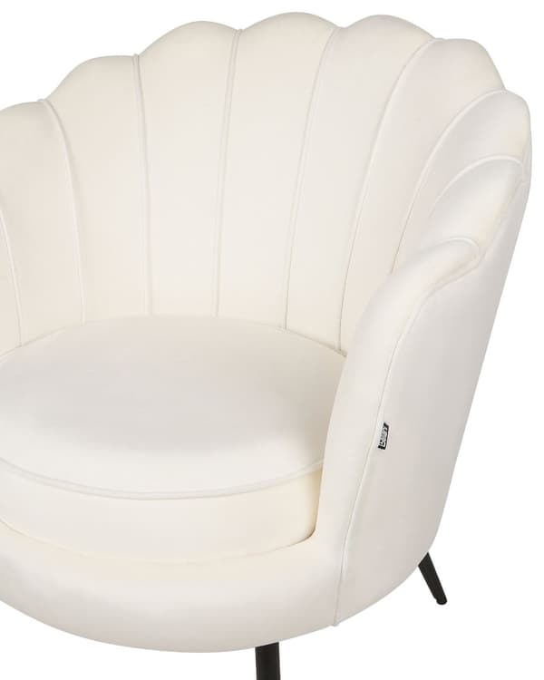 Lenestol Off-White Velvet Novelty Form Metallben Retro