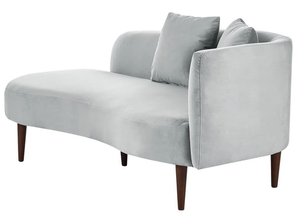 Sjeselong Kremfarget Fløyel Polyester Høyrevendt Ben i mørkt tre Ekstra puter Moderne design Stuemøbler