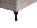 Miniatyrbilde 11 av 11: Venstrehånds sjeselong Taupe fløyelspolstring Sorte ben Oppbevaringsrom Tuftet sete Bolsterpute Glam Retro Design