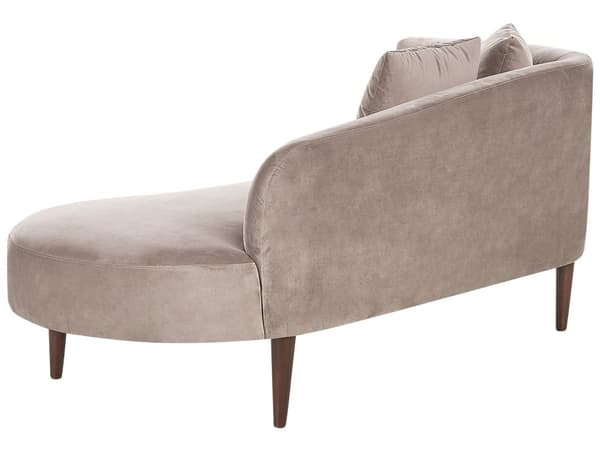 Sjeselong Kremfarget Fløyel Polyester Venstrevendt Ben i mørkt tre Ekstra puter Moderne design Stue møbler