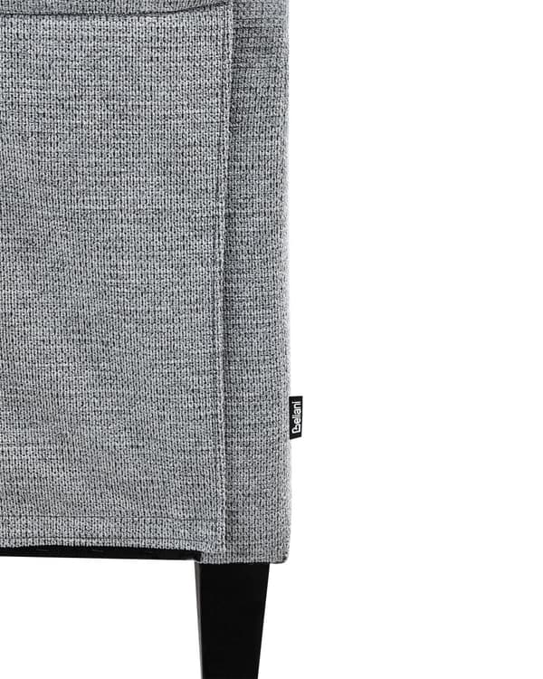 Vilstol Grå Tyg Justerbar Rygg Utdragbar Fotpall Hög Rygg Vintage Stil