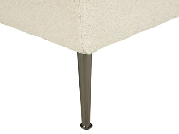 Sjeselong Hvit Polyester Venstrevendt Dekorative puter Metallben Moderne design Stue