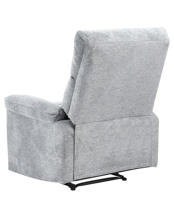 Lenestol i stoff med fotstøtte Grå Polyester Moderne Moderne stil