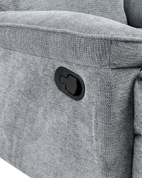 Lenestol i stoff med fotstøtte Grå Polyester Moderne Moderne stil