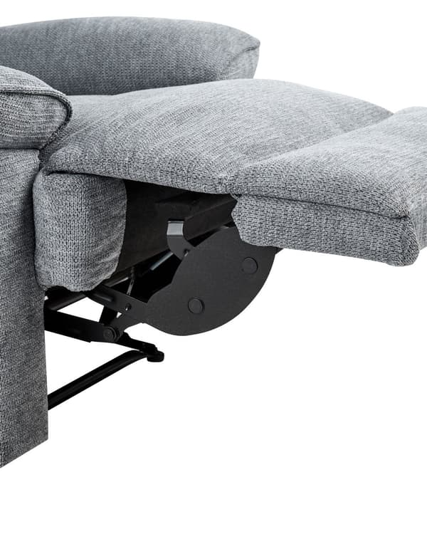 Fåtölj med Fotstöd Grå Polyestertyg Modern Stil