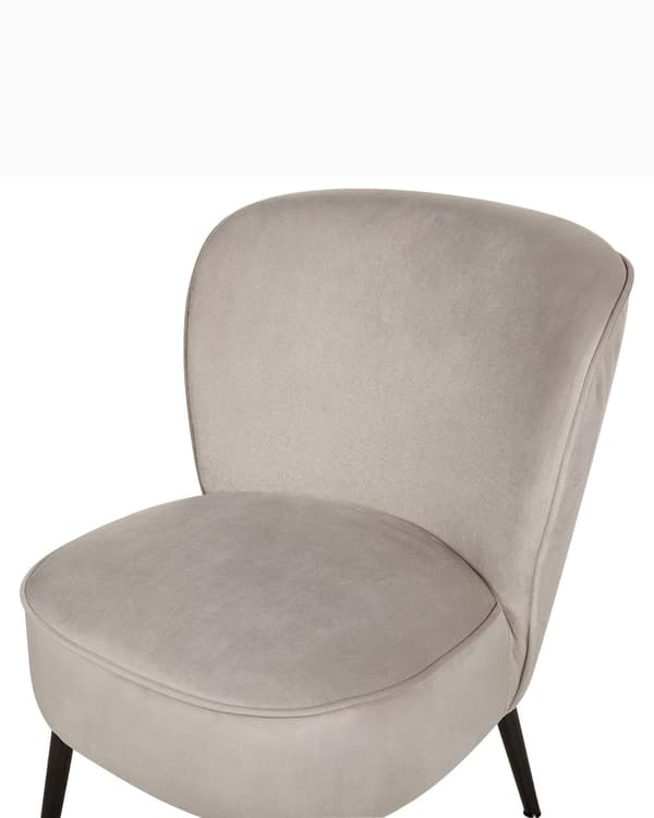 Lænestol Taupe Boucle Plys Stuestol med Armlæn til Stuen Bred Hvilestol Polstret Blød Fluffy Stol Design