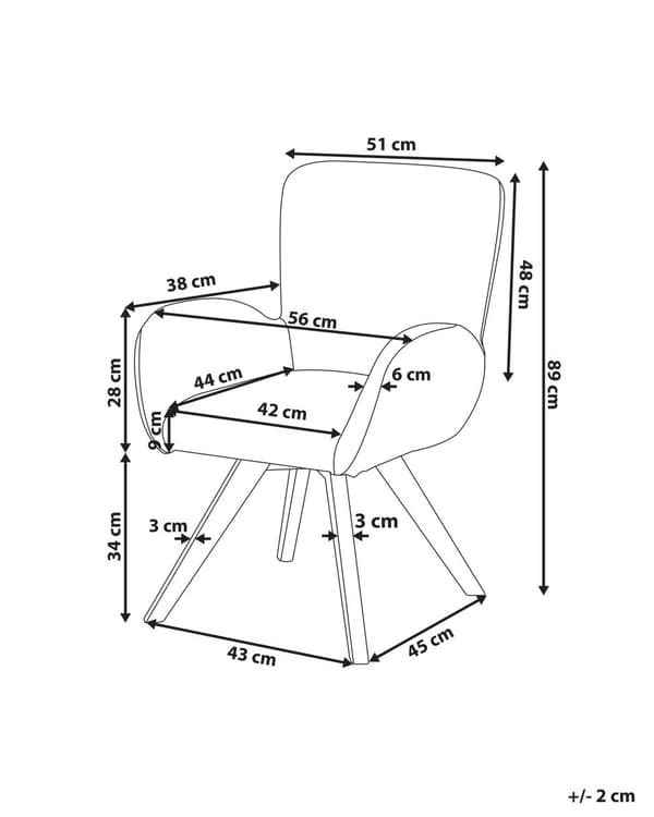 Loungestol Hvit Boucle-kledning Solid Modern Club Chair med armlener Treben