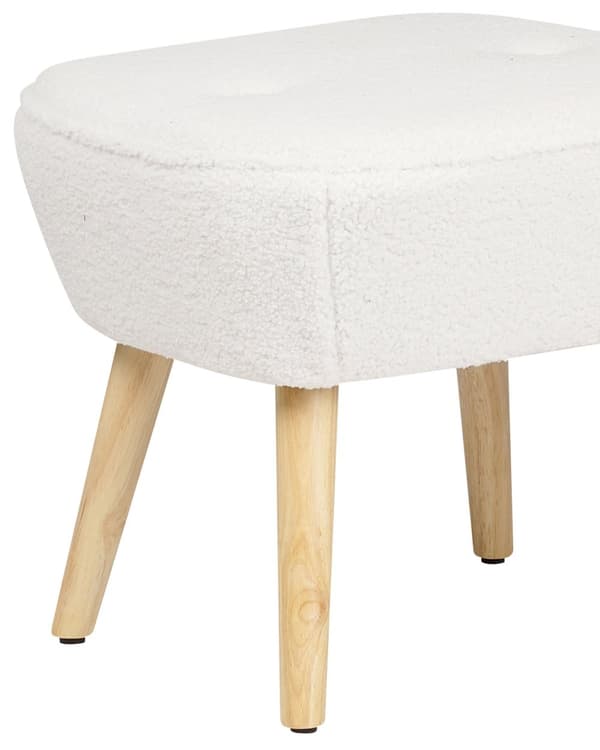 Lænestol Flerfarvet Stof Polstring Fodskammel Træben Ikat Mønster Retro Stil