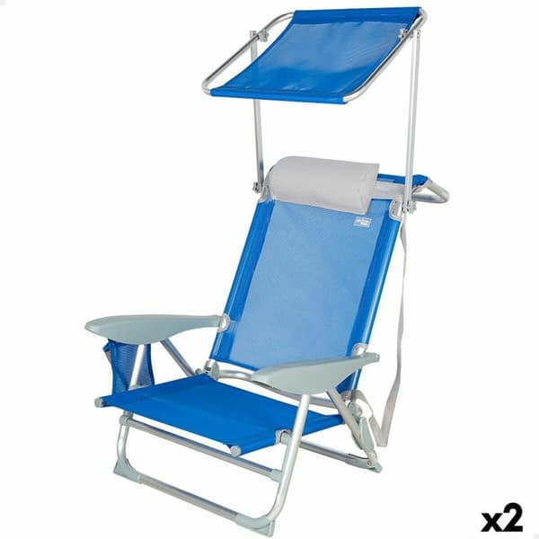 Strandstol Aktive Blå 47 x 67 x 43 cm (2 enheter)