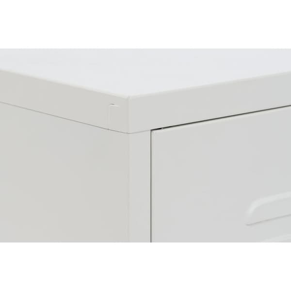Natbord Home ESPRIT Hvid Metal 35 x 35 x 51 cm